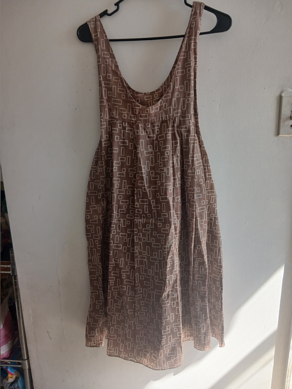 Marni Brown Geometric Midi Dress